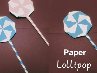 DIY Paper Lollipop | Origami paper crafts | Paper crafting ideas | School crafts | Tiny Life