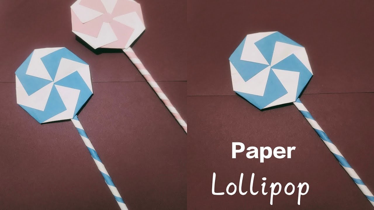 DIY Paper Lollipop | Origami paper crafts | Paper crafting ideas | School crafts | Tiny Life