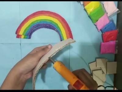 Diy rainbow pencil holder