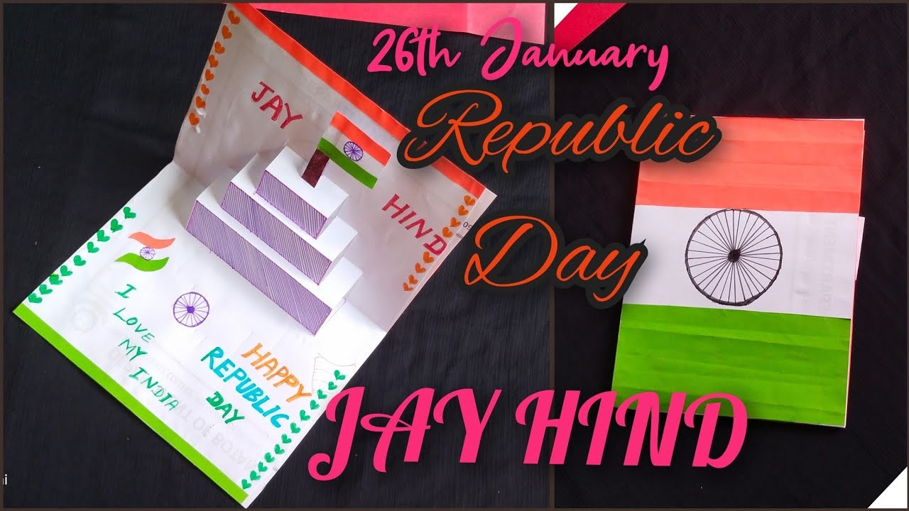 DIY- Republic Day Greeting Card.???????? Republic Day Card Making Ideas.26th January Craft Ideas ????????