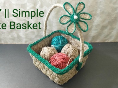 DIY || Super cool Jute Basket || Home decor || Recycling idea #myeasycrafts