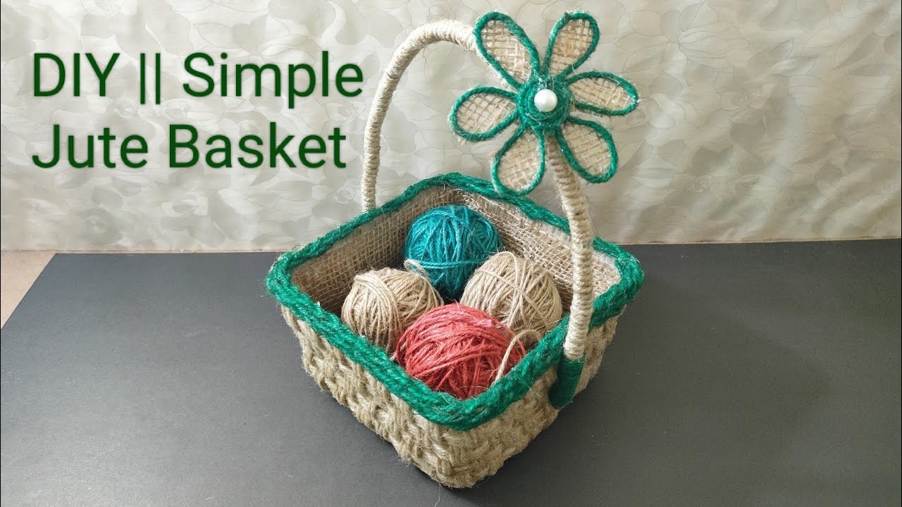 DIY || Super cool Jute Basket || Home decor || Recycling idea #myeasycrafts