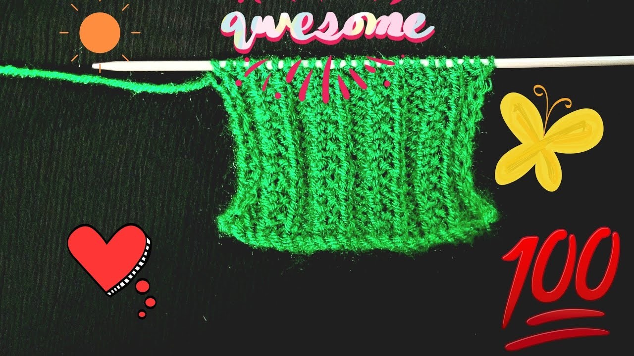 Easy and Fast one needle knitting pattern design