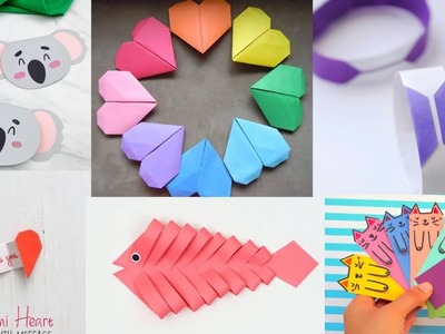 Easy Paper Craft Ideas.School crafts.Wasy paper crafts for kids.Bookmarks.cards origami Paper crafts