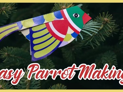 Easy Parrot Making || Creative Paper Artwork||  Paper craft ||Easy toy making ||Easy bird making