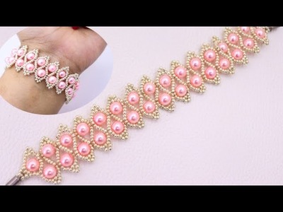 Easy Pearl Jewelry Making At Home.Beaded Bracelet.DIY Bracelet.Beading Tutorials-Easy & Quick Craft