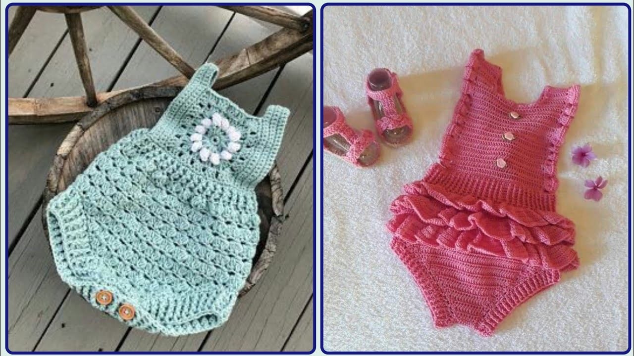 Fabulous & Adorable Crochet Handmade Baby Rompers Ideas _ Crochet Patterns