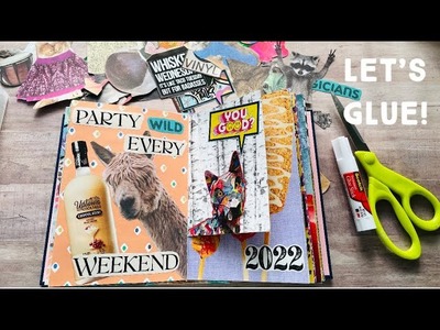 Glue Book Play ????• Random Glue Book•#gluebook #collage #paper #crafts #easypapercraft #upcycled