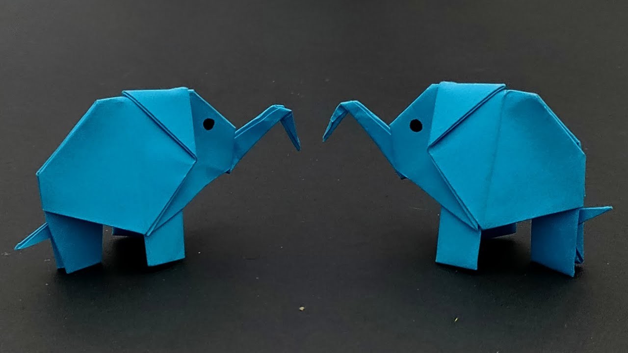 How to Make A Beautiful Blue Elephant Paper Craft