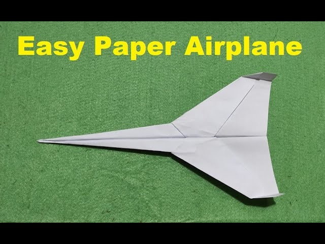 How To Make Paper Airplane - Easy Origami Plane - DIY Paper Airplane - Simple Origami Tutorial