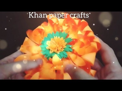 How to make paper flower|Khan paper crafts