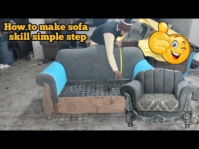 How to make sofa skill  velvet sofa new design simple step