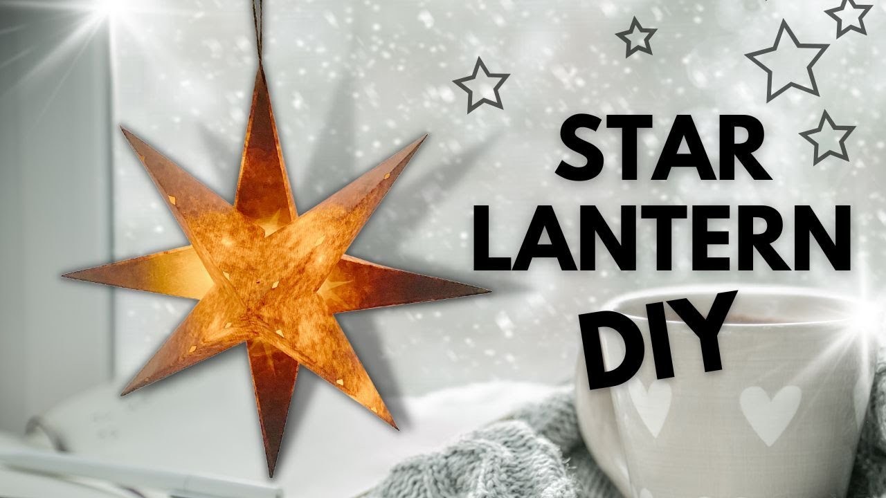 How To Make Star Lantern Easily! ✨| Paper Christmas Lights DIY | Making Star Light For Christmas