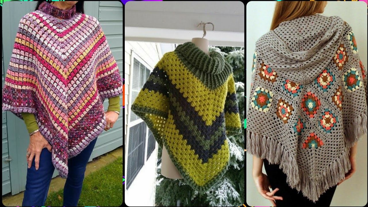 Innovative and fabulous crochet poncho design and collection for ladies - Free pattern