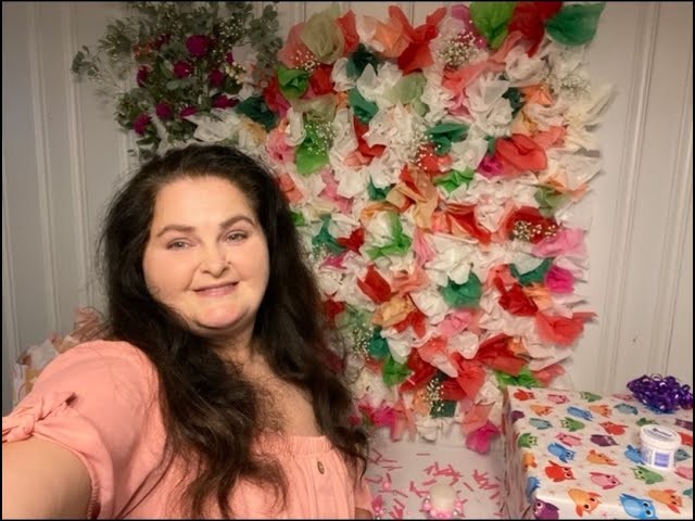Learn to make this Paper Flower Backdrop for a Mommy & Baby Shower or any event you may be hosting!