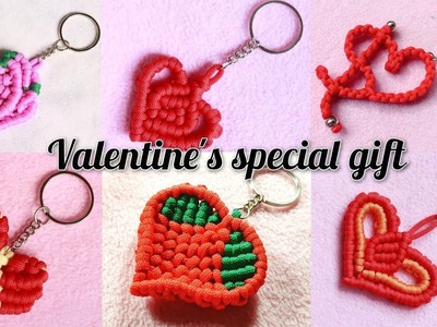 Macrame Love DIY Tutorial - Easy Macrame Heart Keychain - Valentine's Day Gift Ideas