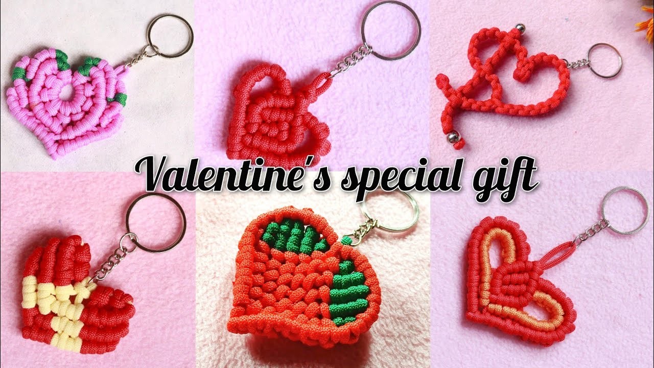 Macrame Love DIY Tutorial - Easy Macrame Heart Keychain - Valentine's Day Gift Ideas