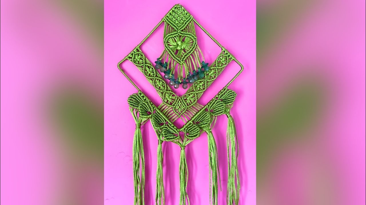 Macrame wall hanging tutorial step by step (Part 1).…(part 2 link in the description box) #macrame