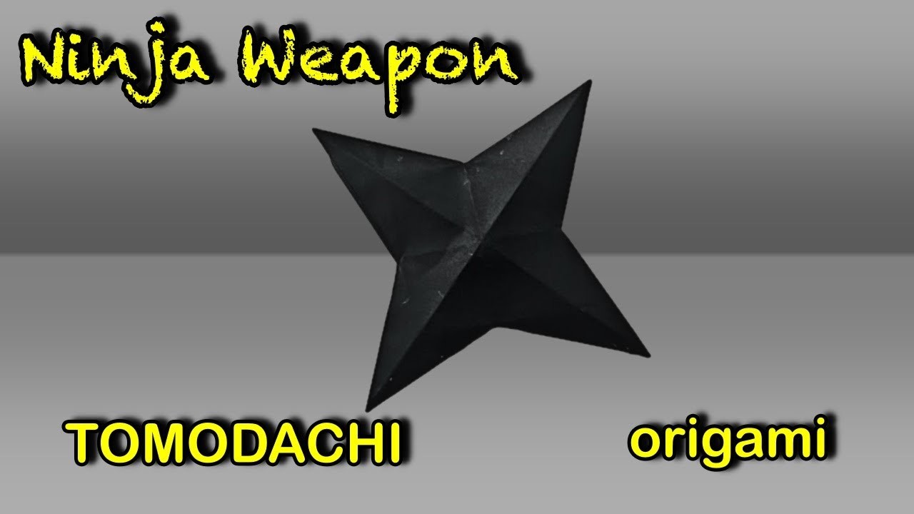 【origami】How to make a Ninja Star (Ninja weapon) ＠TOMODACHI