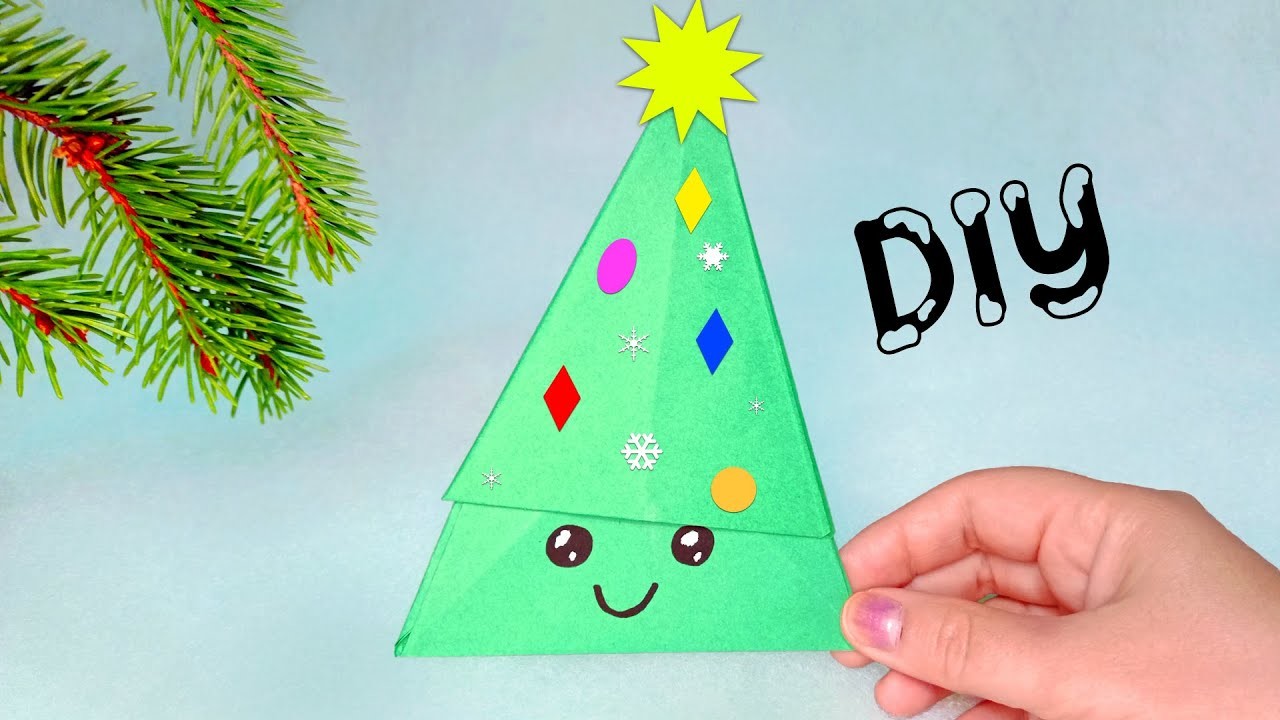 Origami Paper Christmas Tree ???? Paper Crafts for Christmas ????