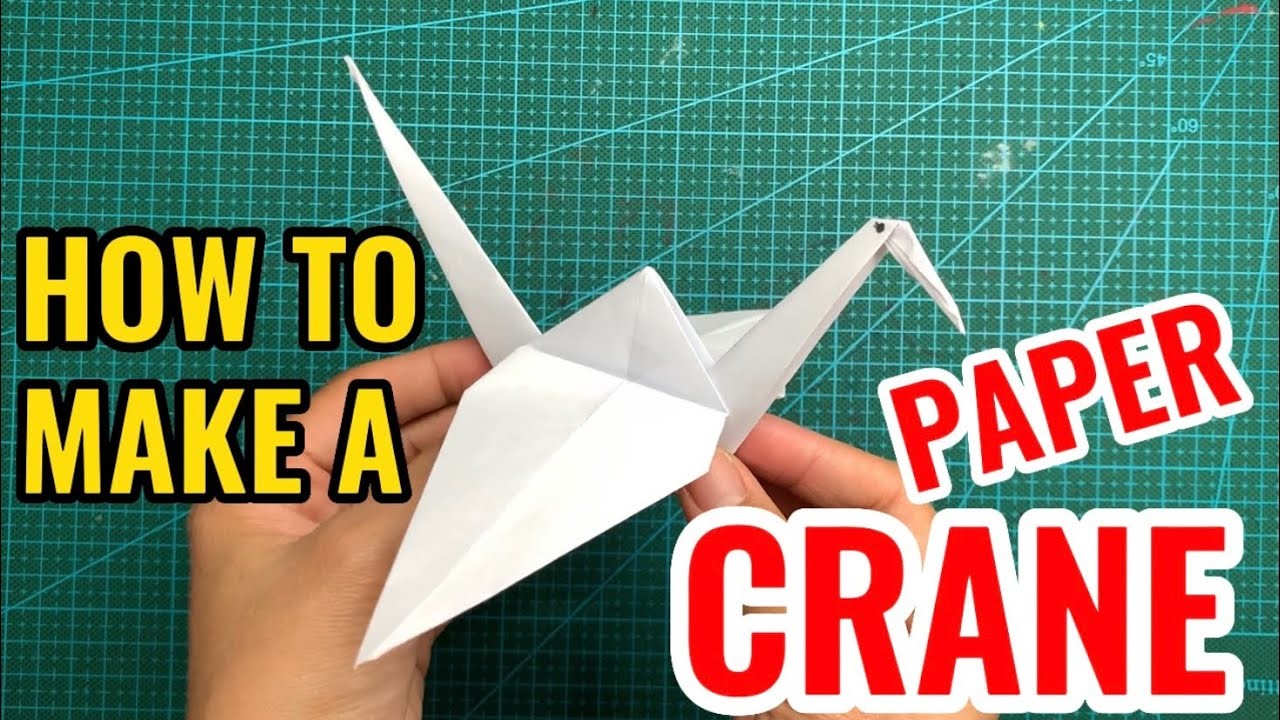 Origami Tutorial, How To Make A Paper Crane, Easy Paper Craft, Origami