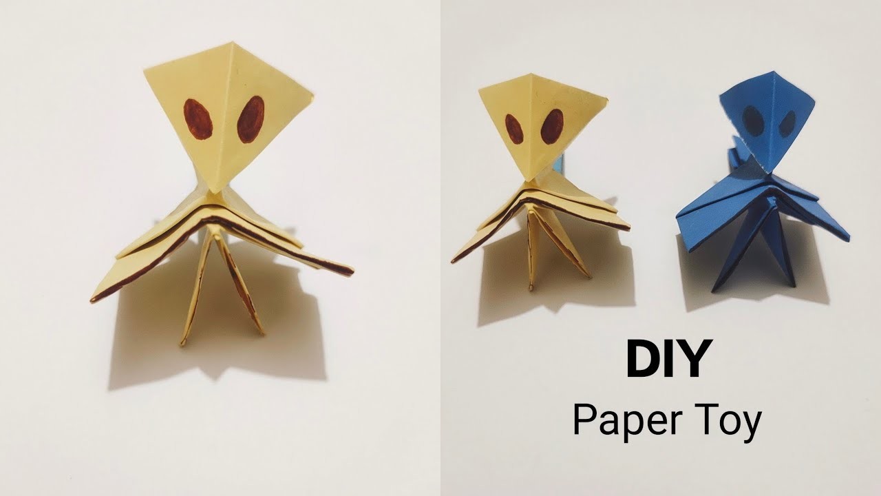 Paper Alien Toy | Easy paper crafts Origami | School crafts | Tiny Life