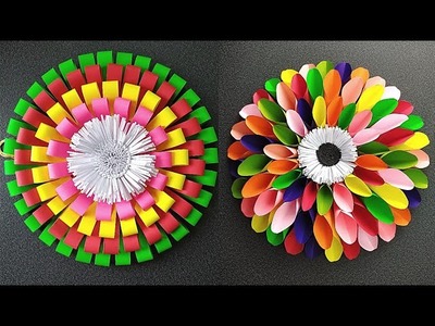 Paper Crafts For Home Decoration. Beautiful Paper Flower Wall Hanging craft.Paper craft.wallmate