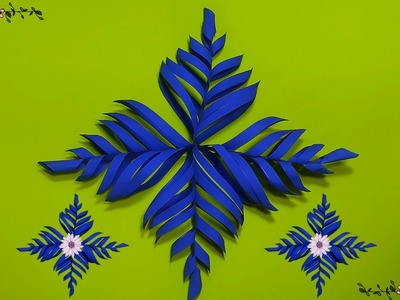 Paper Snowflake wall hanging. Easy paper crafts. wall Decoration