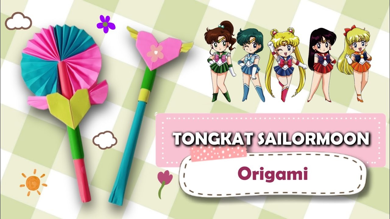 Sailor Moon Magic Wand Origami - DIY | Origami Tongkat Peri Sailor Moon | Ide Liburan