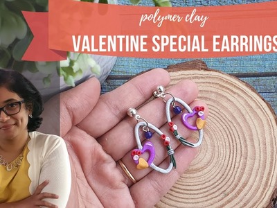 Sarascraftshop | Vid: 25 | Polymer clay Tutorial, Valentine special earrings | DIY crafts