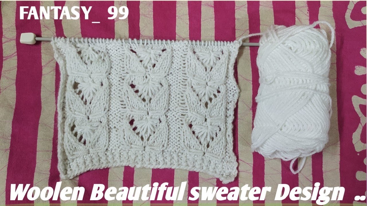 Very beautiful and easy new knitting stitch pattern for sweater. cardigan By FANTASY_ 99