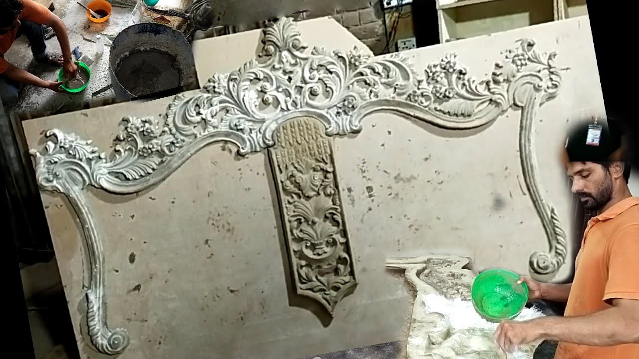Very Cool ! Process of Making Fiber Glass Crown Bed, Die Casting with Resin Mate #fiberglass #bed