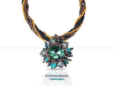 3 Drop Twisted Herringbone Rope Necklace - DIY Jewelry Making Tutorial by PotomacBeads