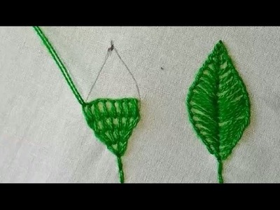 4 Basic Leaf hand Embroidery Stitches tutorial for beginners.Easy Leaf hand Embroidery tutorial