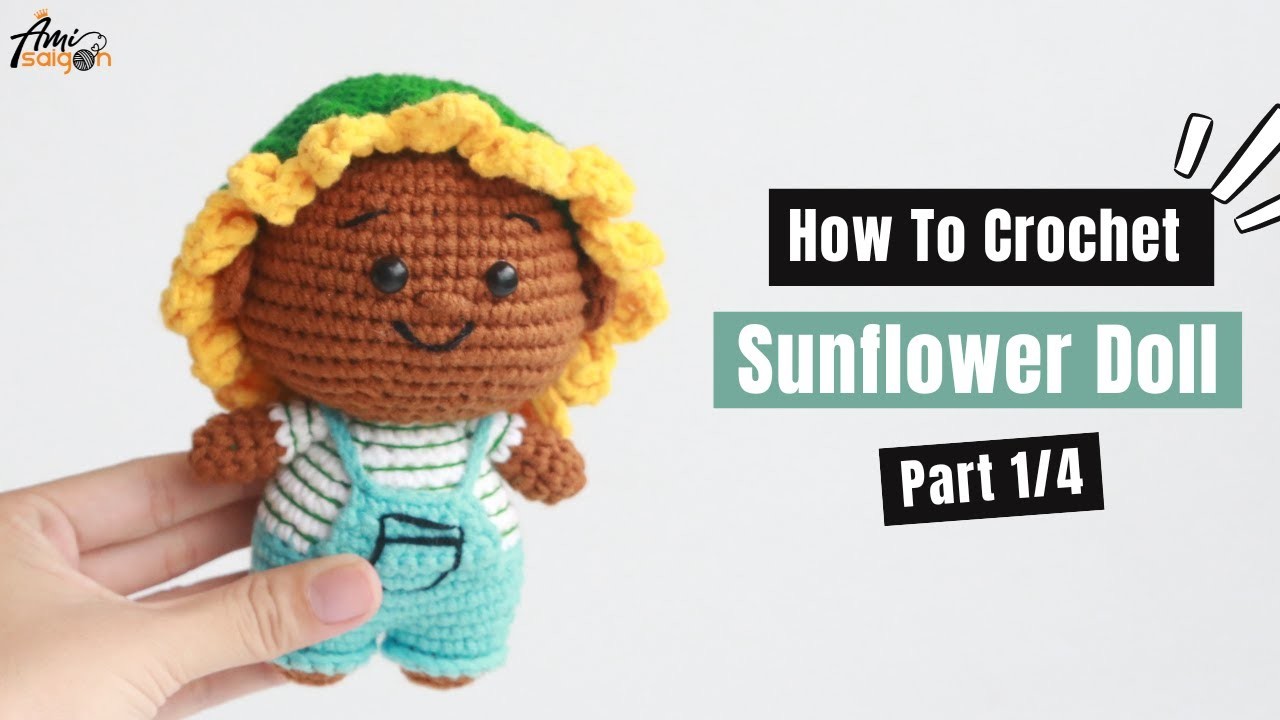 #437 |  Amigurumi Sunflower Doll (1.4)| How To Crochet Animal Amigurumi | @AmiSaigon
