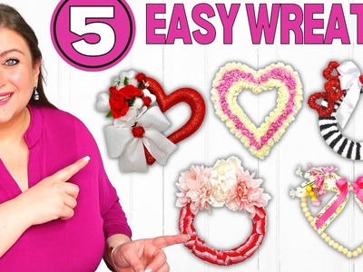 5 NEW Quick and Easy Valentines Wreath DIY Tutorials