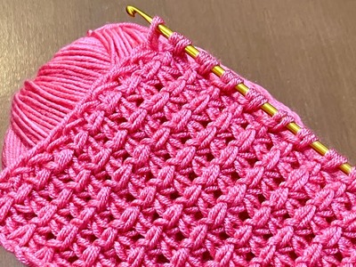 AMAZING???? How to Crochet for beginners. Very Beautiful Tunisian Crochet. Crochet baby blanket