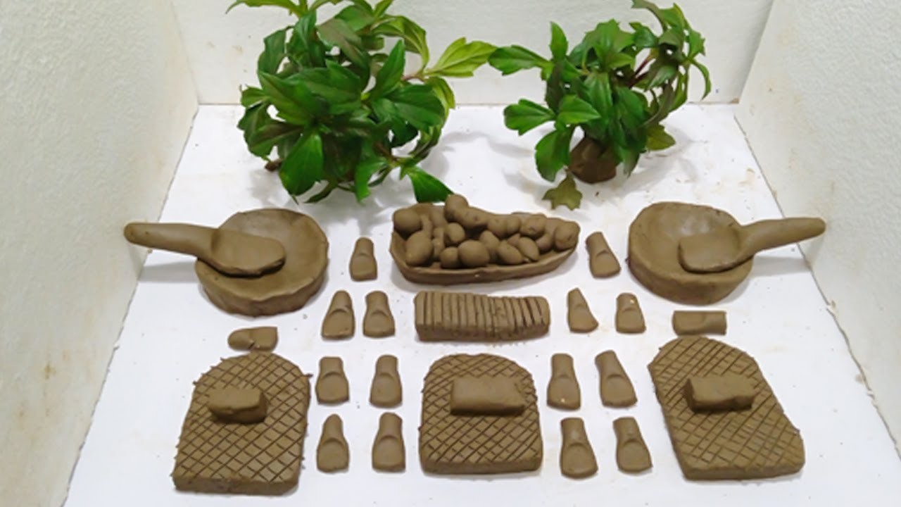 Amazing technique make kitchen set with polymer clay -Miniature clay kitchen set | Clay Ka Yummy