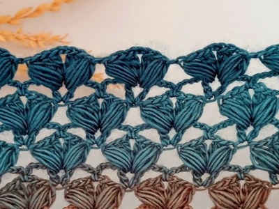 Amazing! very easy to make, beautiful and handsome crochet scarf blous Pattern