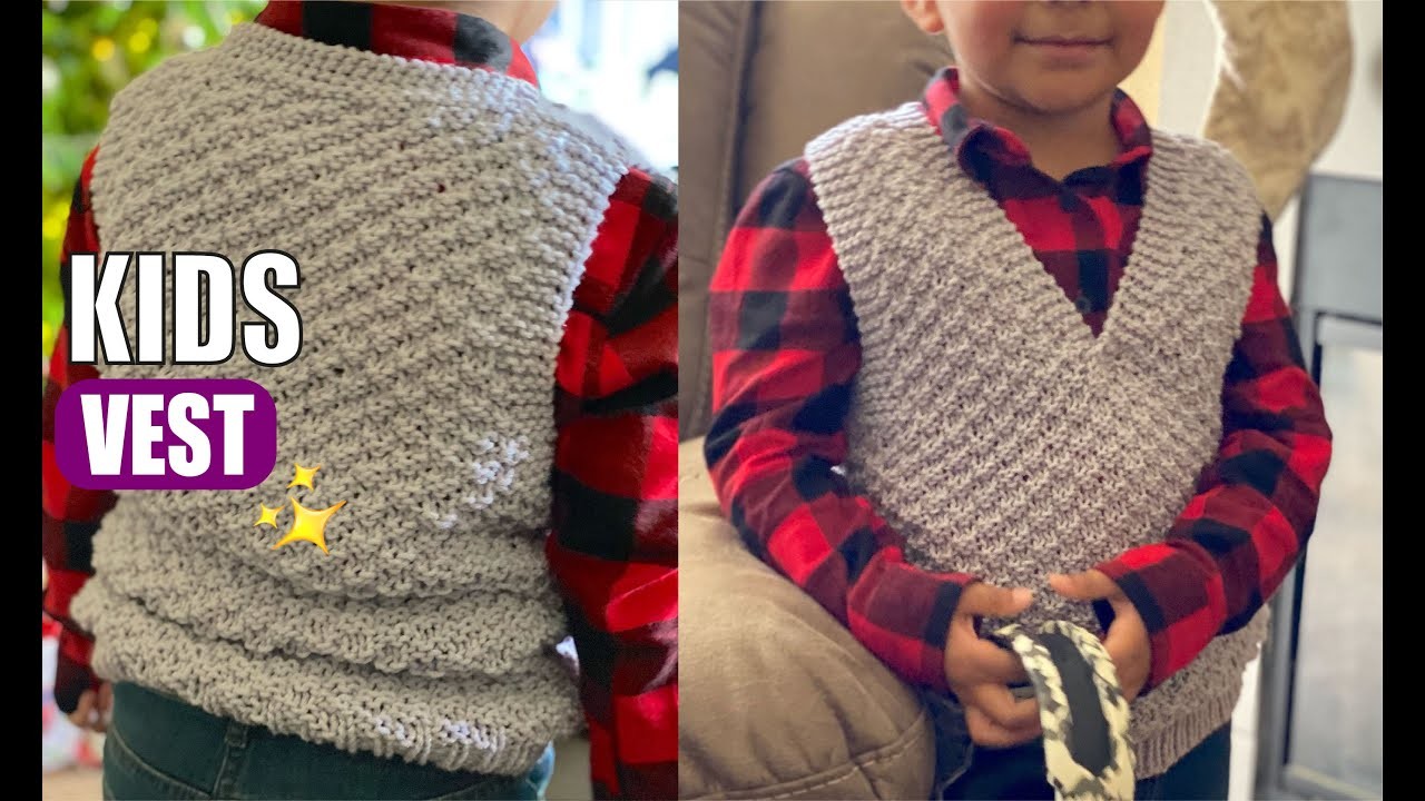 Boys.Girls Vest. How to knit - EASY AND FAST - BY LAURA CEPEDA