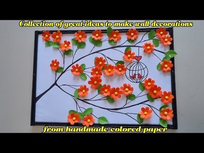 Collection of great ideas to make wall decorations from handmade colored paper - Thu Trang Ideas