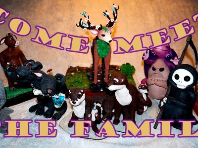 Come Meet The FAMILY - See my SCULPTURES  in Polymer Clay