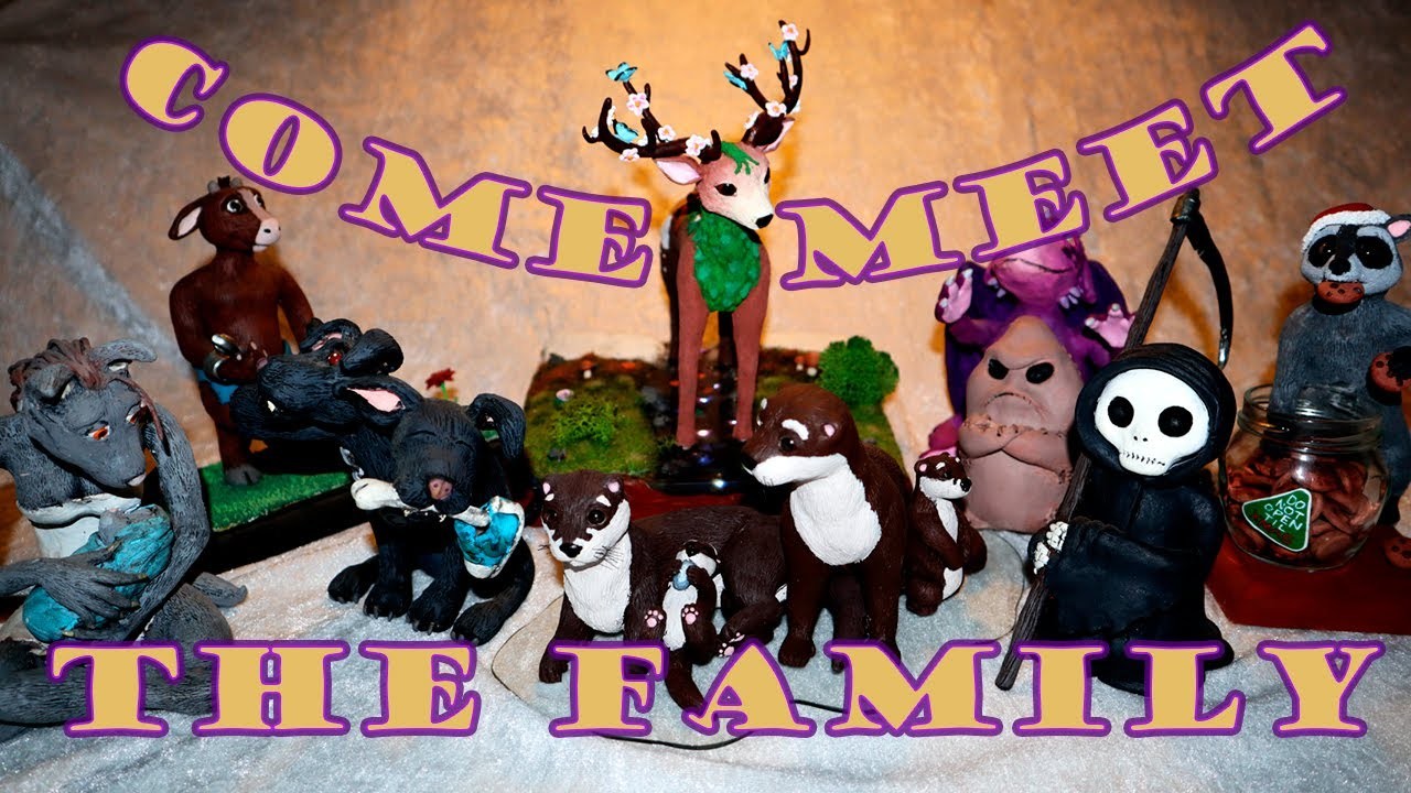 Come Meet The FAMILY - See my SCULPTURES  in Polymer Clay