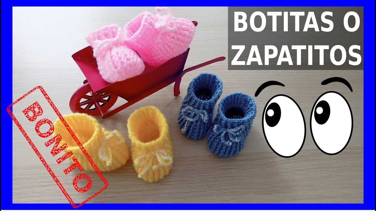 Como hacer botitas o zapatitos a crochet o ganchillo