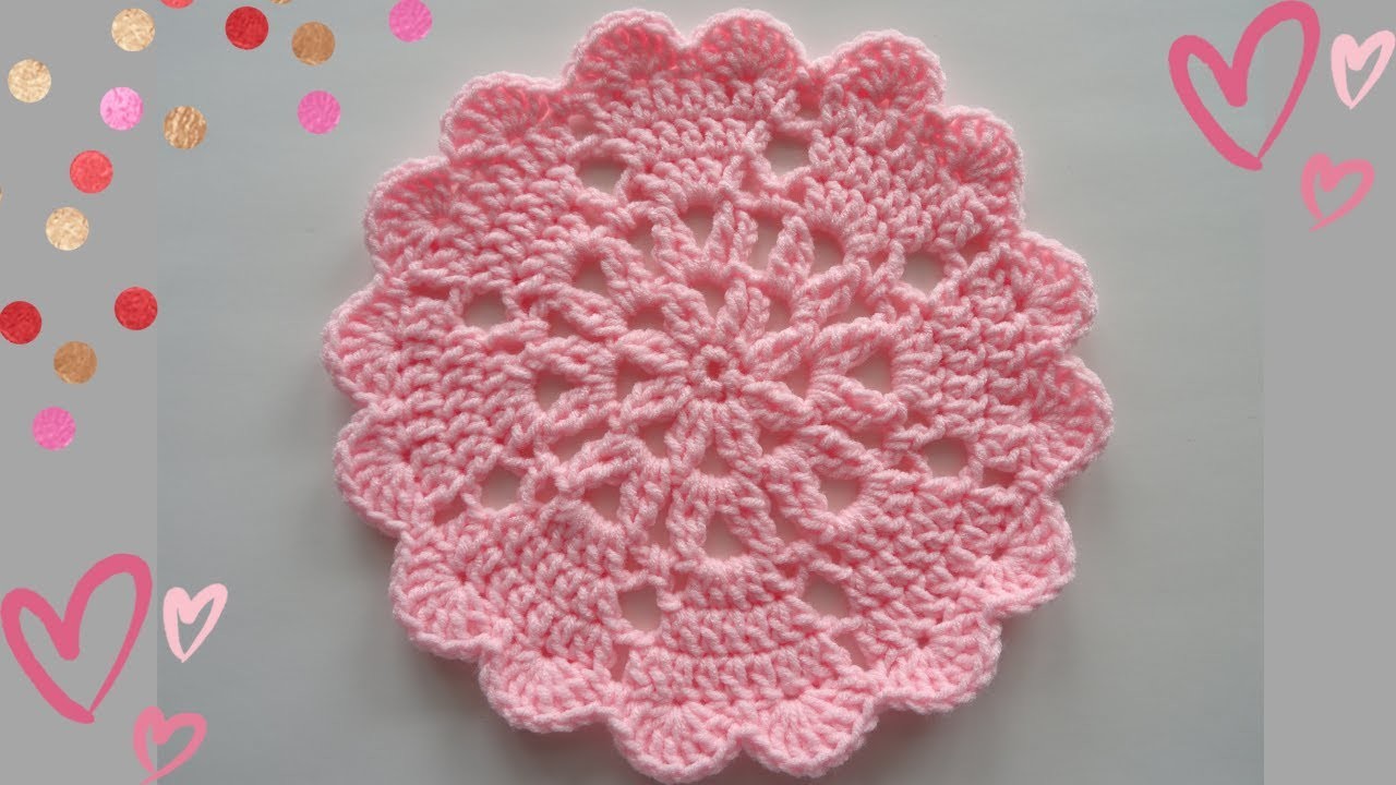 Crochet Doily | Easy Crochet Heart Doily Tutorial