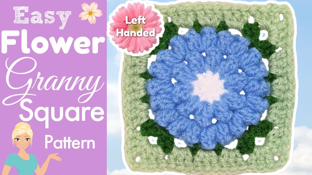 Crochet Flower Granny Square - The Forget Me Not!