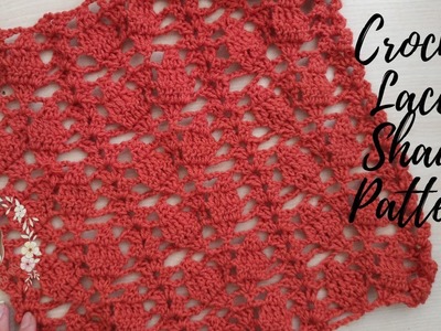 Crochet Lacey Shawl Pattern. Crochet Scarf