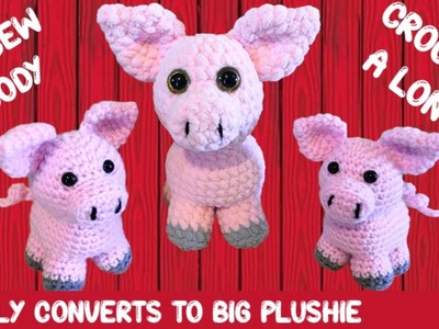 CROCHET PIG SAME PATTERN CAN BE MADE WITH PLUSH YARN