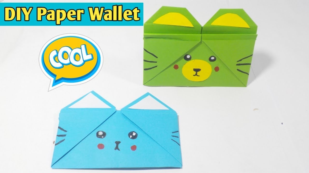 DIY Paper Wallet With Character| How to Make A Paper Wallet | Origami Wallet