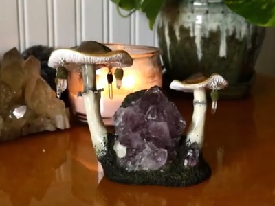 For you Crystal and Mushroom Lovers | Polymer Clay Sculpture DIY